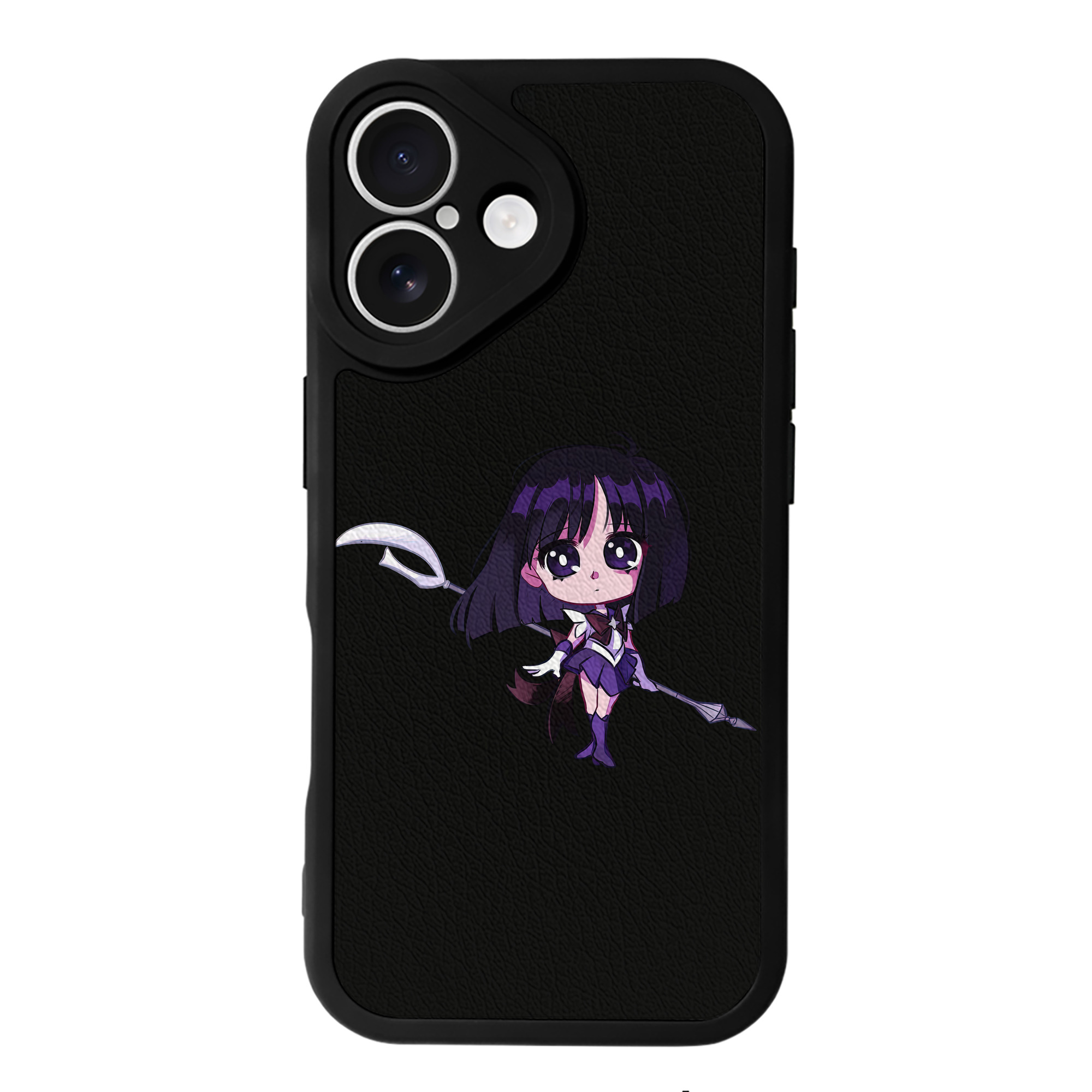（画像用） 美少女戦士セーラームーン 土萠ほたる Sailor Moon Tomoe Hotaru （セーラーサターン；Sailor Saturn） 【iPhone 16シリーズ対応】シリコンスマホケース（レザー調） 材質：シリコン